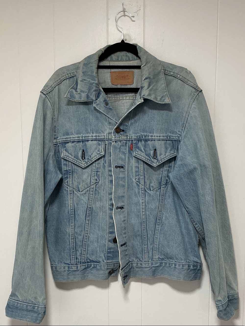 VINTAGE/DISTRESSED, Levi's Light Blue Denim Trucker Jacket